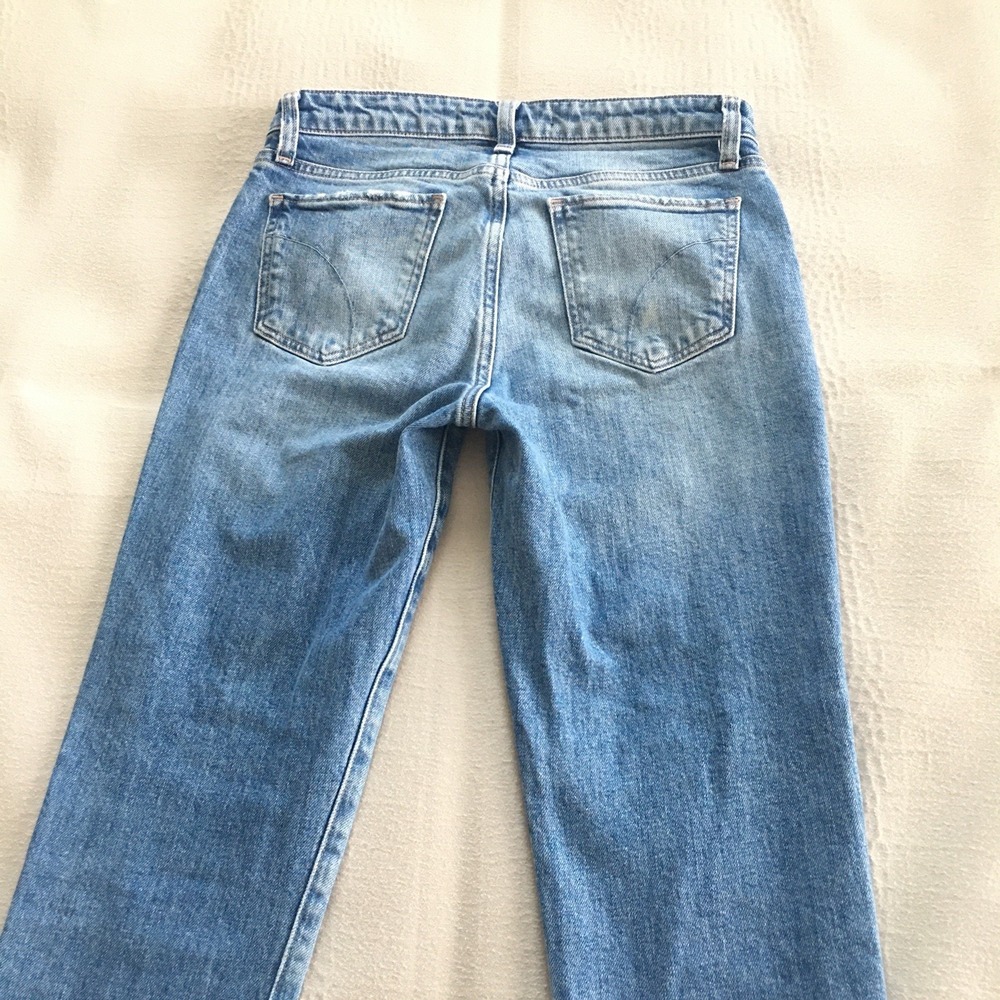 VTG Joe's The Lara Mid Rise Jeans Size 25 Cigarette Raw Hem Ankle Stretch Patchw - Picture 11 of 11
